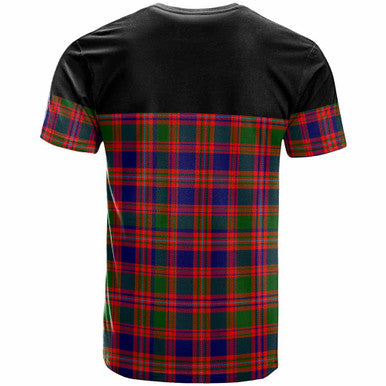 Scottish MacIntyre Clan Crest Tartan T-Shirt - Horizontal Style Back Side Tartan Plaid