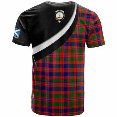 Scottish MacIntyre Clan Crest Tartan T-Shirt - Scotland Forever Style Back Side Tartan Plaid