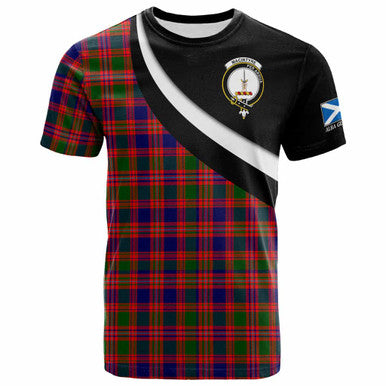 Scottish MacIntyre Clan Crest Tartan T-Shirt - Scotland Forever Style Front Side Tartan Plaid