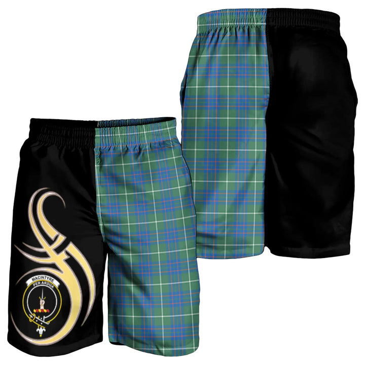 Scottish MacIntyre Hunting Ancient Clan Crest Tartan Believe in Me Men's Shorts