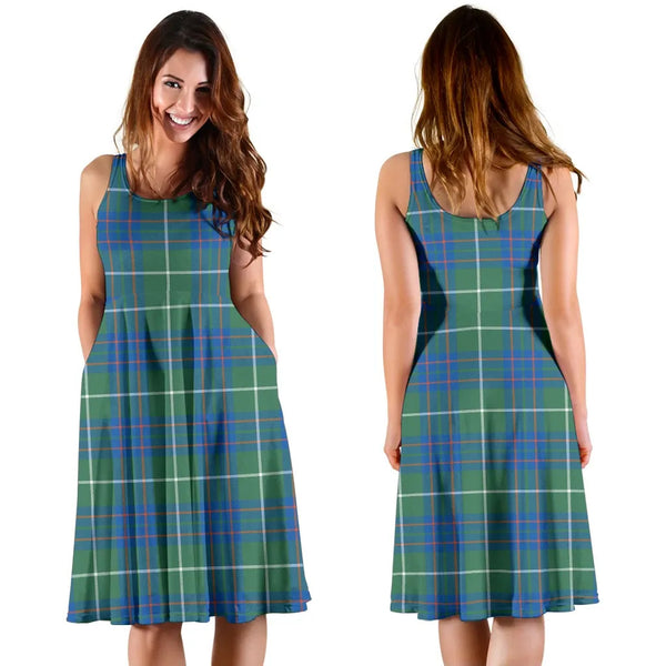 Scottish MacIntyre Hunting Ancient Clan Tartan Women Midi Dress