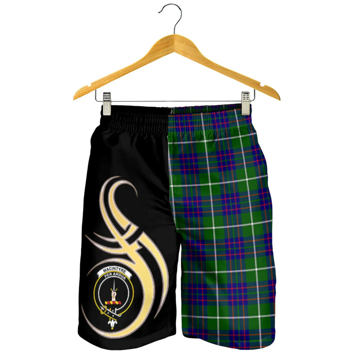 Scottish MacIntyre Hunting Modern Clan Crest Tartan Believe in Me Men's Shorts