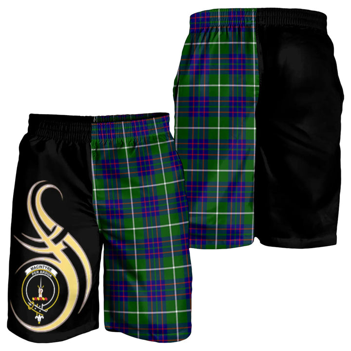 Scottish MacIntyre Hunting Modern Clan Crest Tartan Believe in Me Men's Shorts