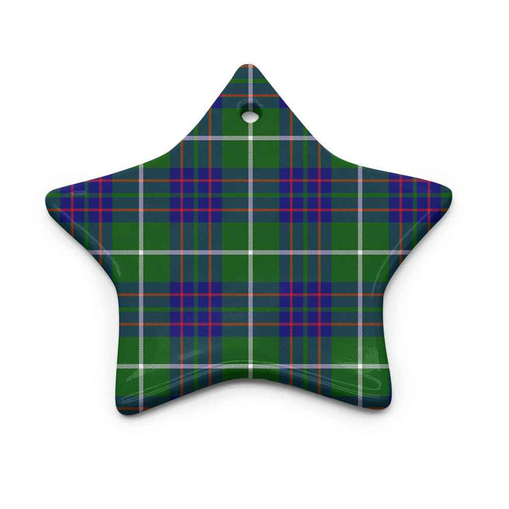 Scottish MacIntyre Hunting Modern Clan Tartan Ceramic Ornament Star Shape Tartan Plaid
