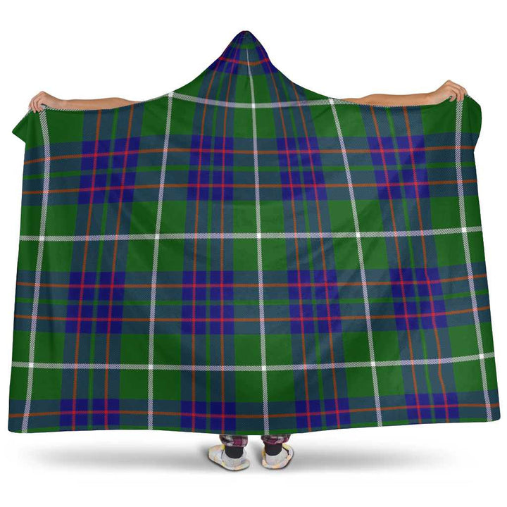 Scottish MacIntyre Hunting Modern Clan Tartan Hooded Blanket Tartan Plaid 1