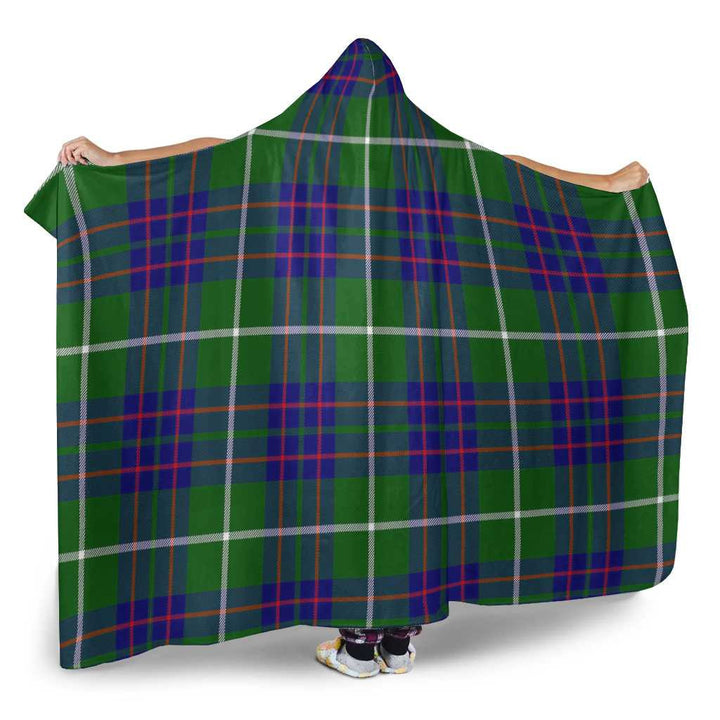 Scottish MacIntyre Hunting Modern Clan Tartan Hooded Blanket Tartan Plaid 2