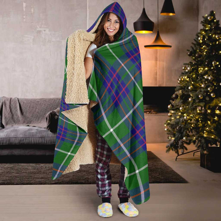 Scottish MacIntyre Hunting Modern Clan Tartan Hooded Blanket Tartan Plaid 6