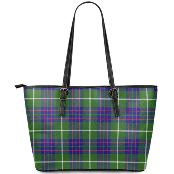 Scottish MacIntyre Hunting Modern Clan Tartan Leather Tote Tartan Plaid