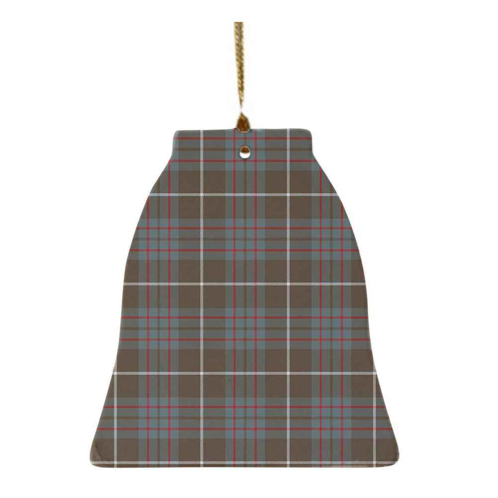 Scottish MacIntyre Hunting Weathered Clan Tartan Ceramic Ornament Bell Shape Tartan Plaid