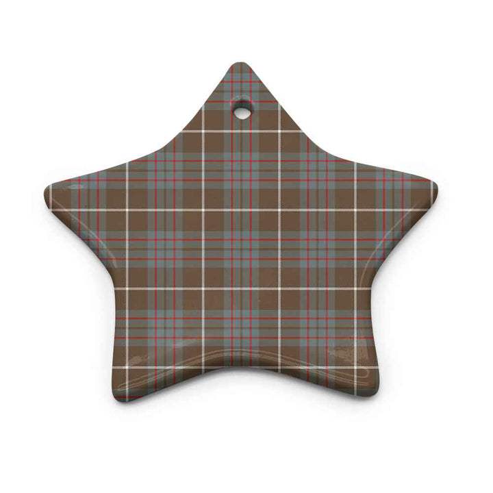 Scottish MacIntyre Hunting Weathered Clan Tartan Ceramic Ornament Star Shape Tartan Plaid