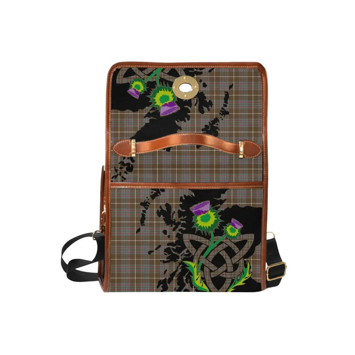 Scottish MacIntyre Hunting Weathered Clan Tartan Waterproof Canvas Bag With Thistle Tartan Plaid 6