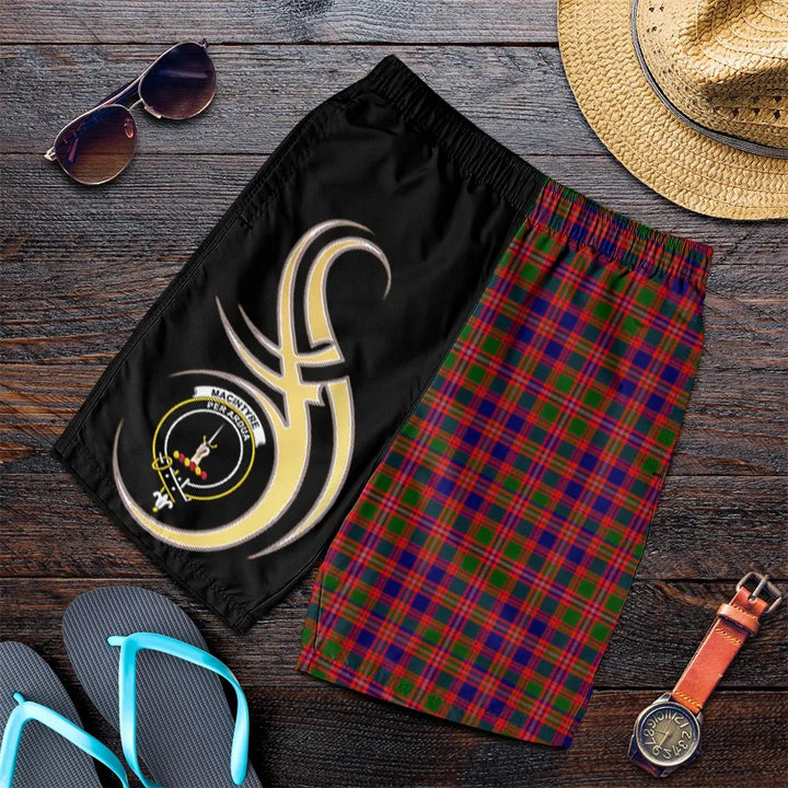 Scottish MacIntyre Modern Clan Crest Tartan Believe in Me Men's Shorts