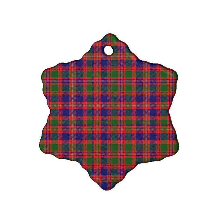 Scottish MacIntyre Modern Clan Tartan Ceramic Ornament Snow Flake Shape Tartan Plaid