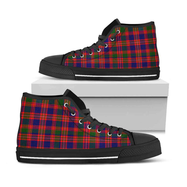 Scottish MacIntyre Modern Clan Tartan High Top Shoes Black Sole Tartan Plaid
