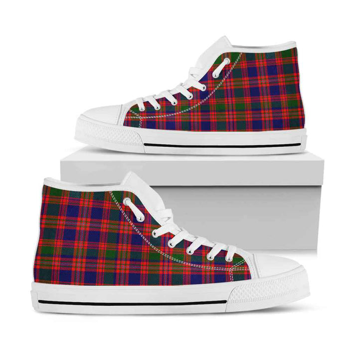 Scottish MacIntyre Modern Clan Tartan High Top Shoes White Sole Tartan Plaid