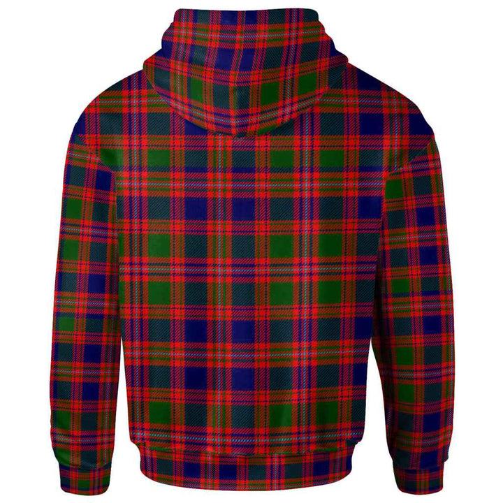 Scottish MacIntyre Modern Clan Tartan Hoodie Back Side Tartan Plaid