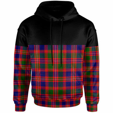Scottish MacIntyre Modern Clan Tartan Hoodie - Horizontal Style Front Side Tartan Plaid
