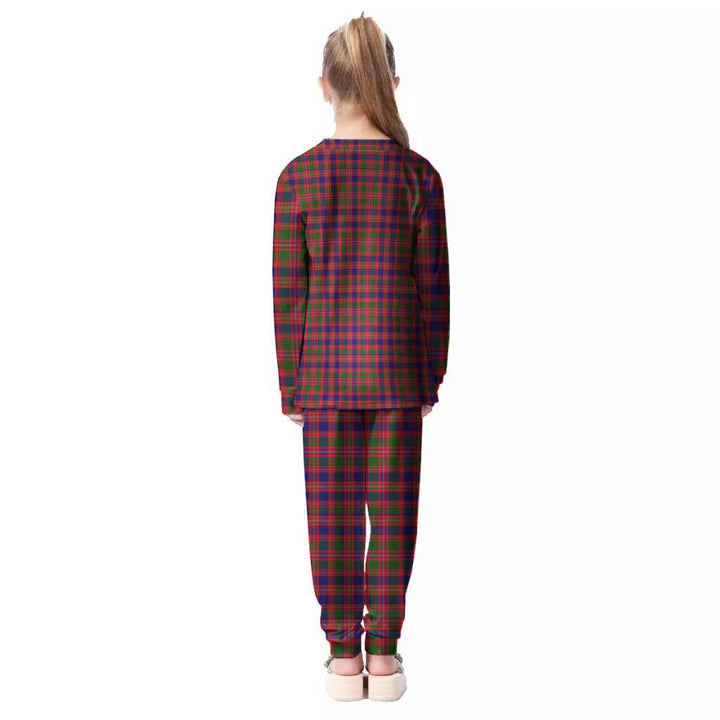 Scottish MacIntyre Modern Clan Tartan Pajama Set Kid Back Side Tartan Plaid