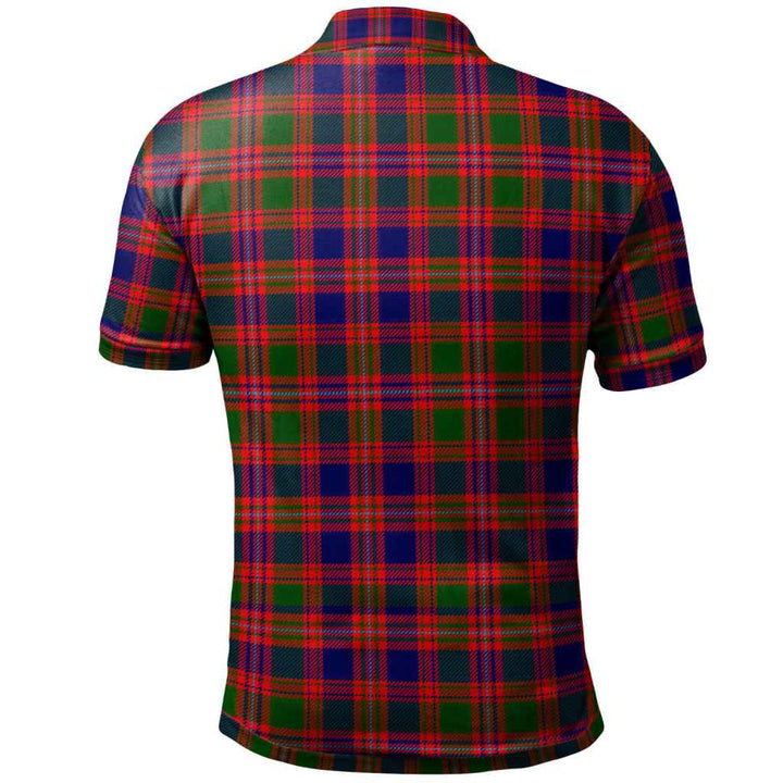 Scottish MacIntyre Modern Clan Tartan Polo Shirt Back Side Tartan Plaid