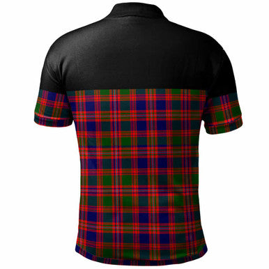 Scottish MacIntyre Modern Clan Tartan Polo Shirt - Horizontal Style Back Side Tartan Plaid