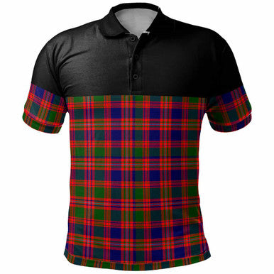 Scottish MacIntyre Modern Clan Tartan Polo Shirt - Horizontal Style Front Side Tartan Plaid