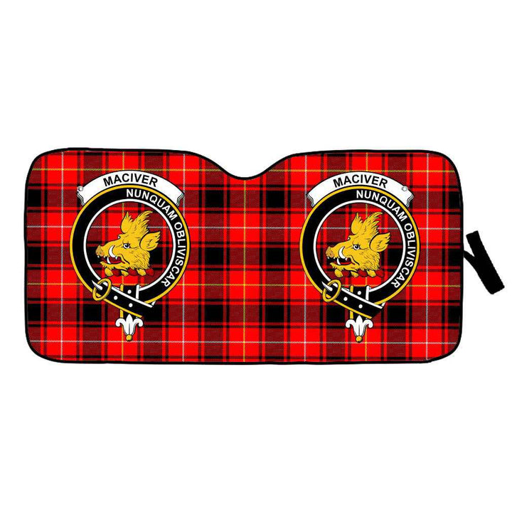 Scottish MacIver Clan Crest Tartan Car Windshield Sun Shade Tartan Plaid 1