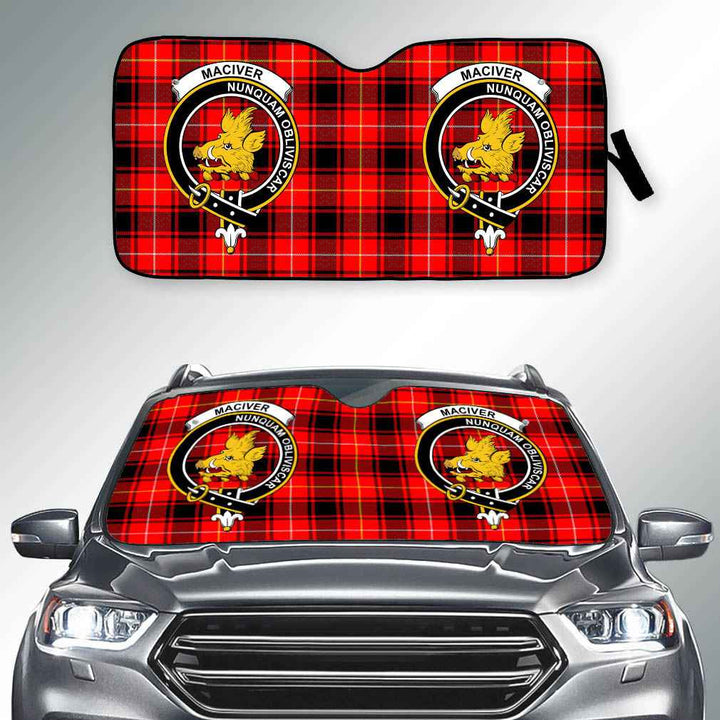 Scottish MacIver Clan Crest Tartan Car Windshield Sun Shade Tartan Plaid 2