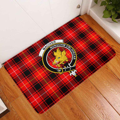 Scottish MacIver Clan Crest Tartan Door Mat Tartan Plaid 3
