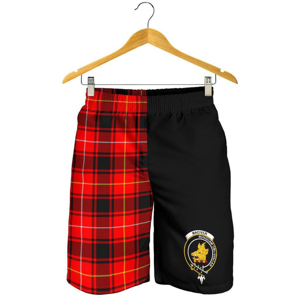 Scottish MacIver Clan Crest Tartan Half of Me Men's Shorts
