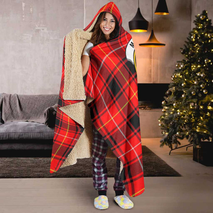 Scottish MacIver Clan Crest Tartan Hooded Blanket Tartan Plaid 6