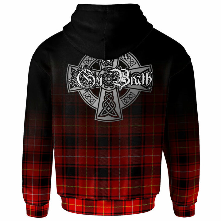 Scottish MacIver Clan Crest Tartan Hoodie - Alba Gu Brath Family Crest Celtic Inspired Back Side Tartan Plaid