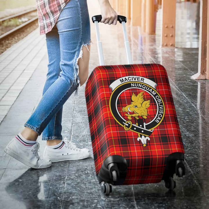 Scottish MacIver Clan Crest Tartan Luggage Cover Tartan Plaid 3