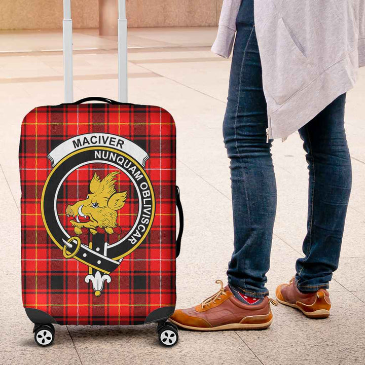Scottish MacIver Clan Crest Tartan Luggage Cover Tartan Plaid 4