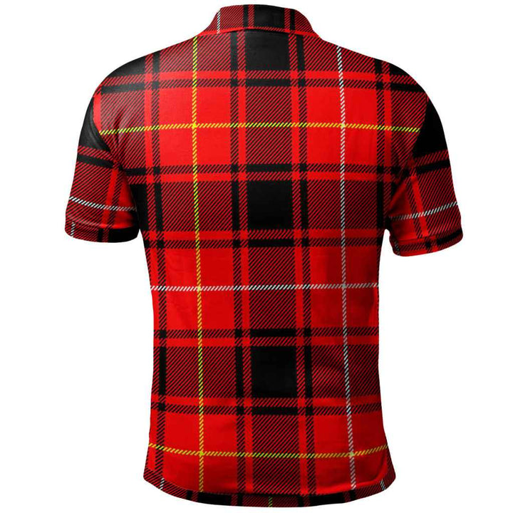 Scottish MacIver Clan Crest Tartan Polo Shirt Back Side Tartan Plaid