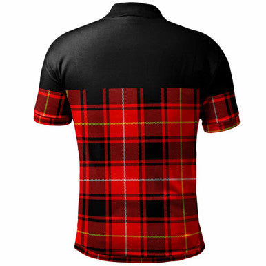 Scottish MacIver Clan Crest Tartan Polo Shirt - Horizontal Style Back Side Tartan Plaid