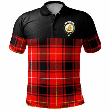Scottish MacIver Clan Crest Tartan Polo Shirt - Horizontal Style Front Side Tartan Plaid
