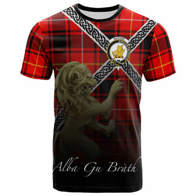 Scottish MacIver Clan Crest Tartan T-Shirt - Celtic With Scotland Lion Front Side Tartan Plaid