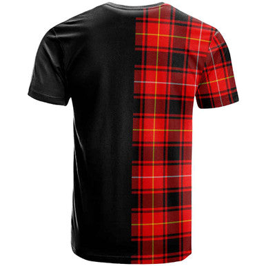 Scottish MacIver Clan Crest Tartan T-Shirt Half in Me Back Side Tartan Plaid