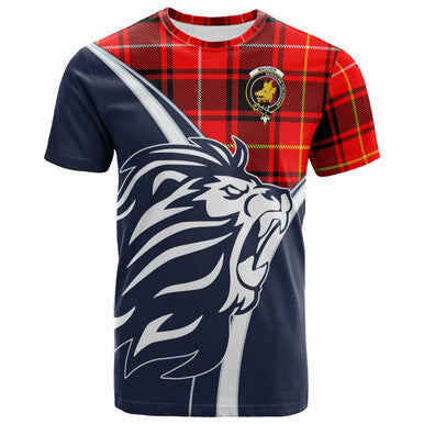 Scottish MacIver Clan Crest Tartan T-Shirt - Scottish Flag With Lion Front Side Tartan Plaid