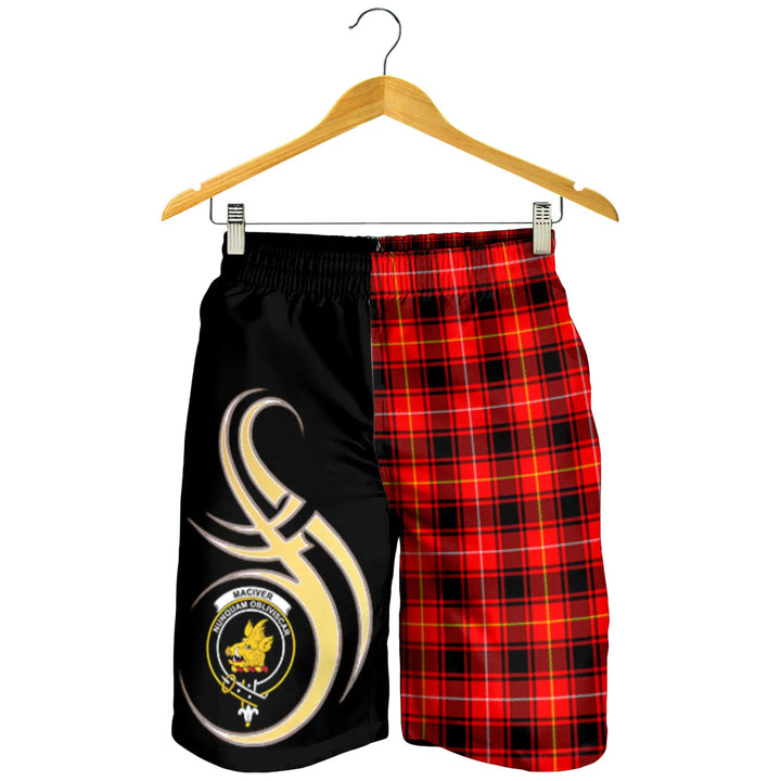 Scottish MacIver Modern Clan Crest Tartan Believe in Me Men's Shorts