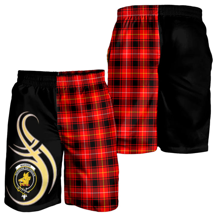 Scottish MacIver Modern Clan Crest Tartan Believe in Me Men's Shorts