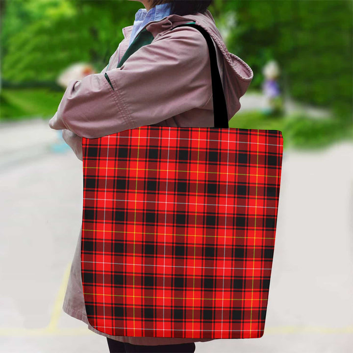 Scottish MacIver Modern Clan Tartan Canvas Bag With Shoulder Strap Tartan Plaid 2