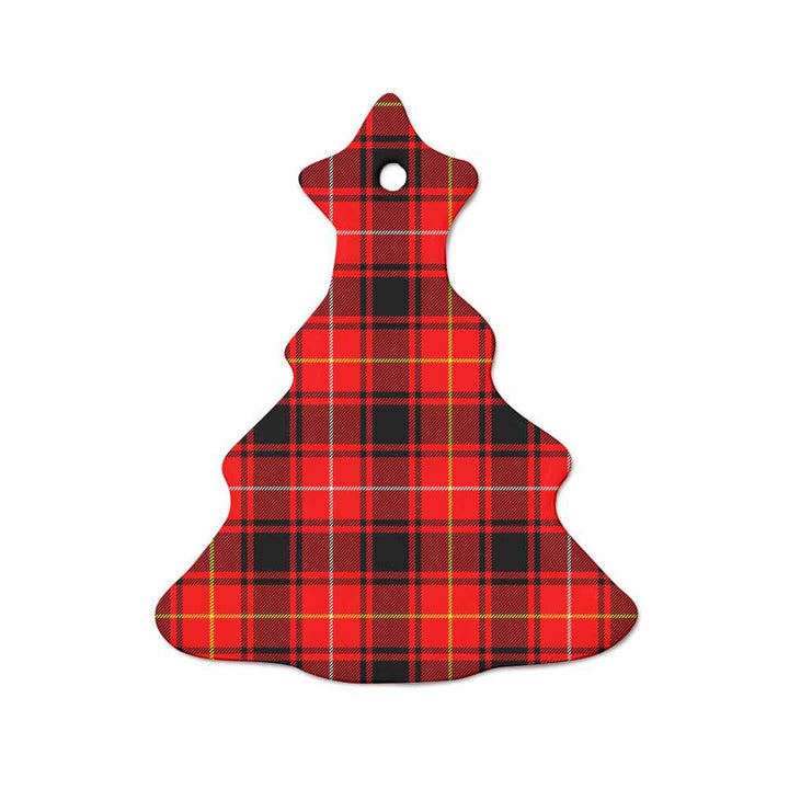Scottish MacIver Modern Clan Tartan Ceramic Ornament  Tree Shape Tartan Plaid