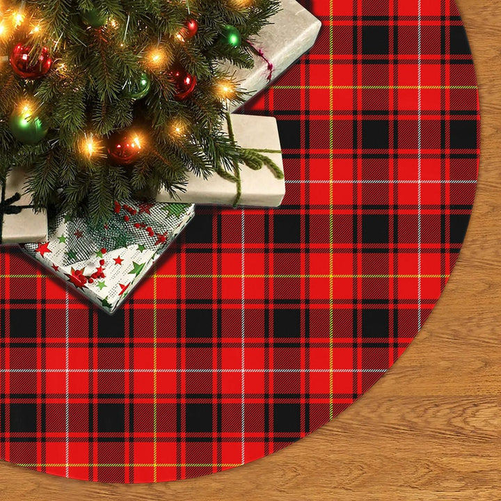 Scottish MacIver Modern Clan Tartan Christmas Tree Skirt No Tassels 2 Tartan Plaid