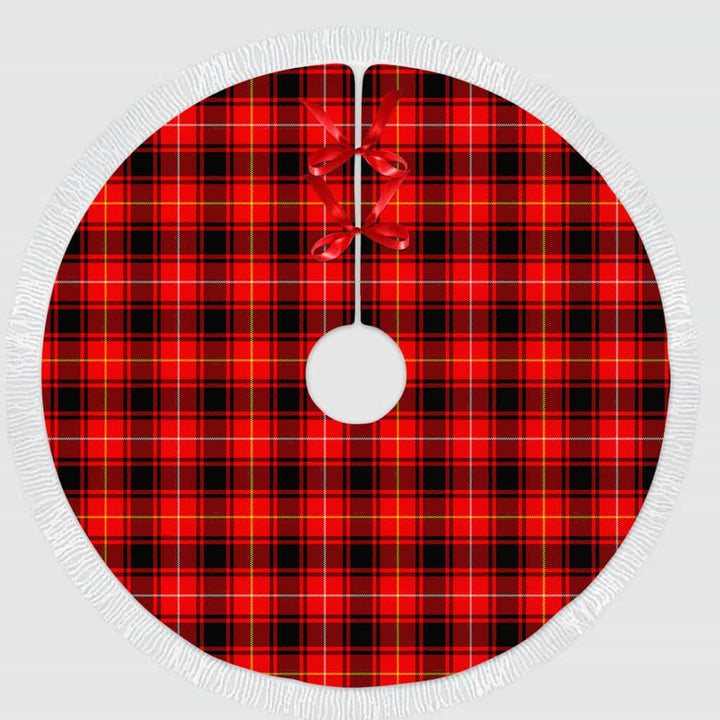 Scottish MacIver Modern Clan Tartan Christmas Tree Skirt Tassels 1 Tartan Plaid