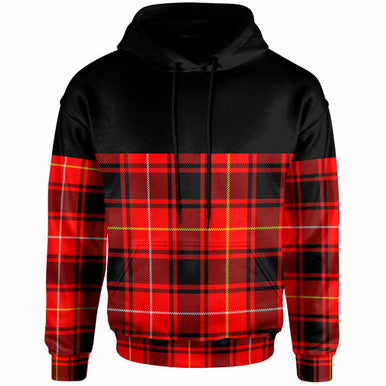 Scottish MacIver Modern Clan Tartan Hoodie - Horizontal Style Front Side Tartan Plaid