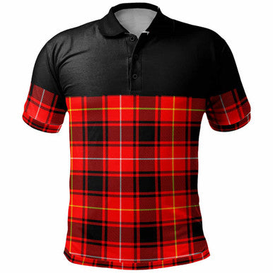 Scottish MacIver Modern Clan Tartan Polo Shirt - Horizontal Style Front Side Tartan Plaid