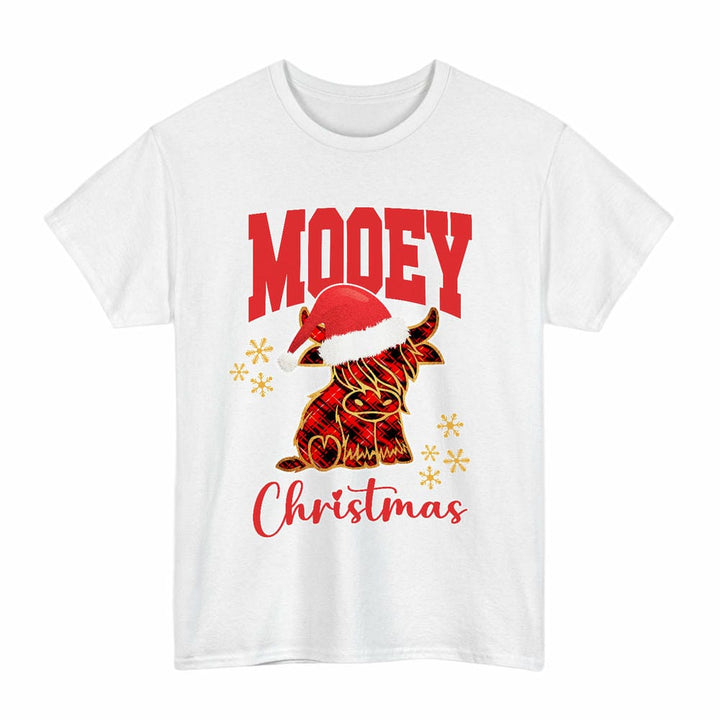 Scottish MacIver Modern Clan Tartan T-Shirt - Mooey Christmas Tartan Plaid White Color