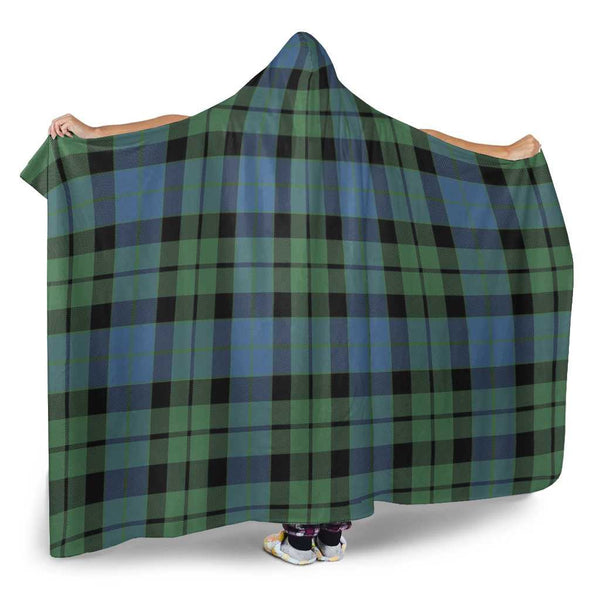 Scottish MacKay Ancient Clan Tartan Hooded Blanket Tartan Plaid 2
