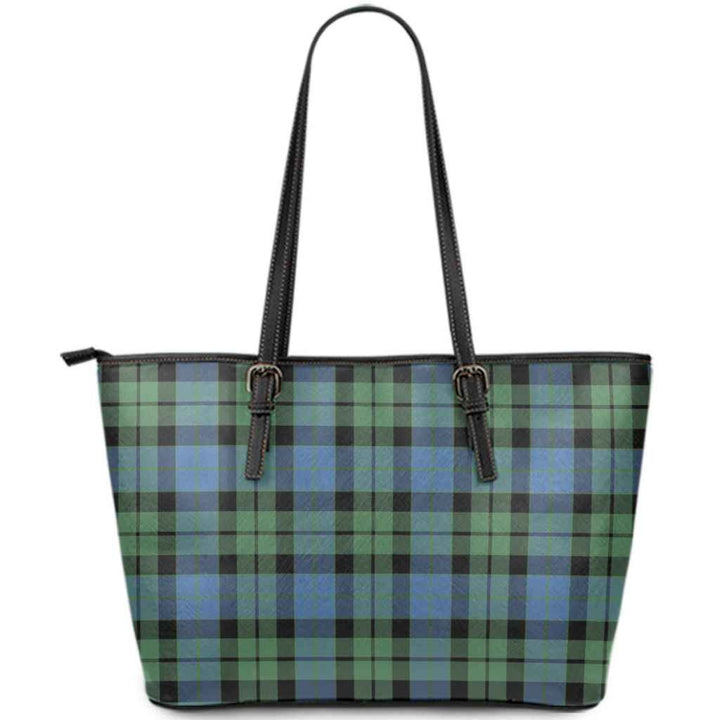 Scottish MacKay Ancient Clan Tartan Leather Tote Tartan Plaid